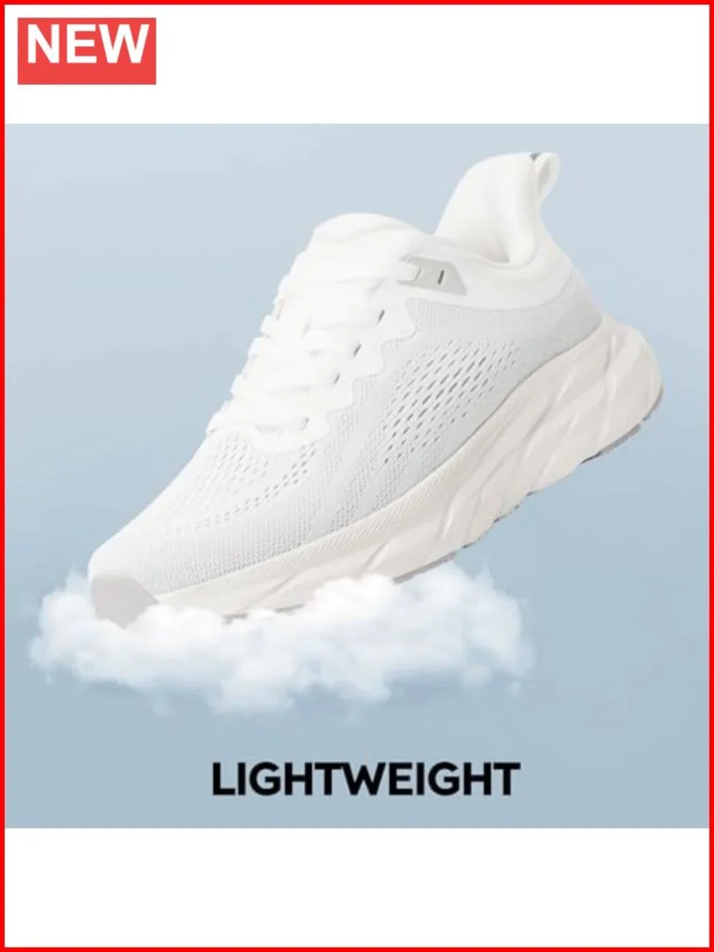 Lightweight Mesh Walking Shoes with Cushioned Insole Anti-Slip Outsole Slip On